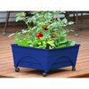 City Pickers Raised Bed Grow Box, Self Watering and Improved Aeration, Mobile Unit with Casters, Cobalt Blue 2348-1HD